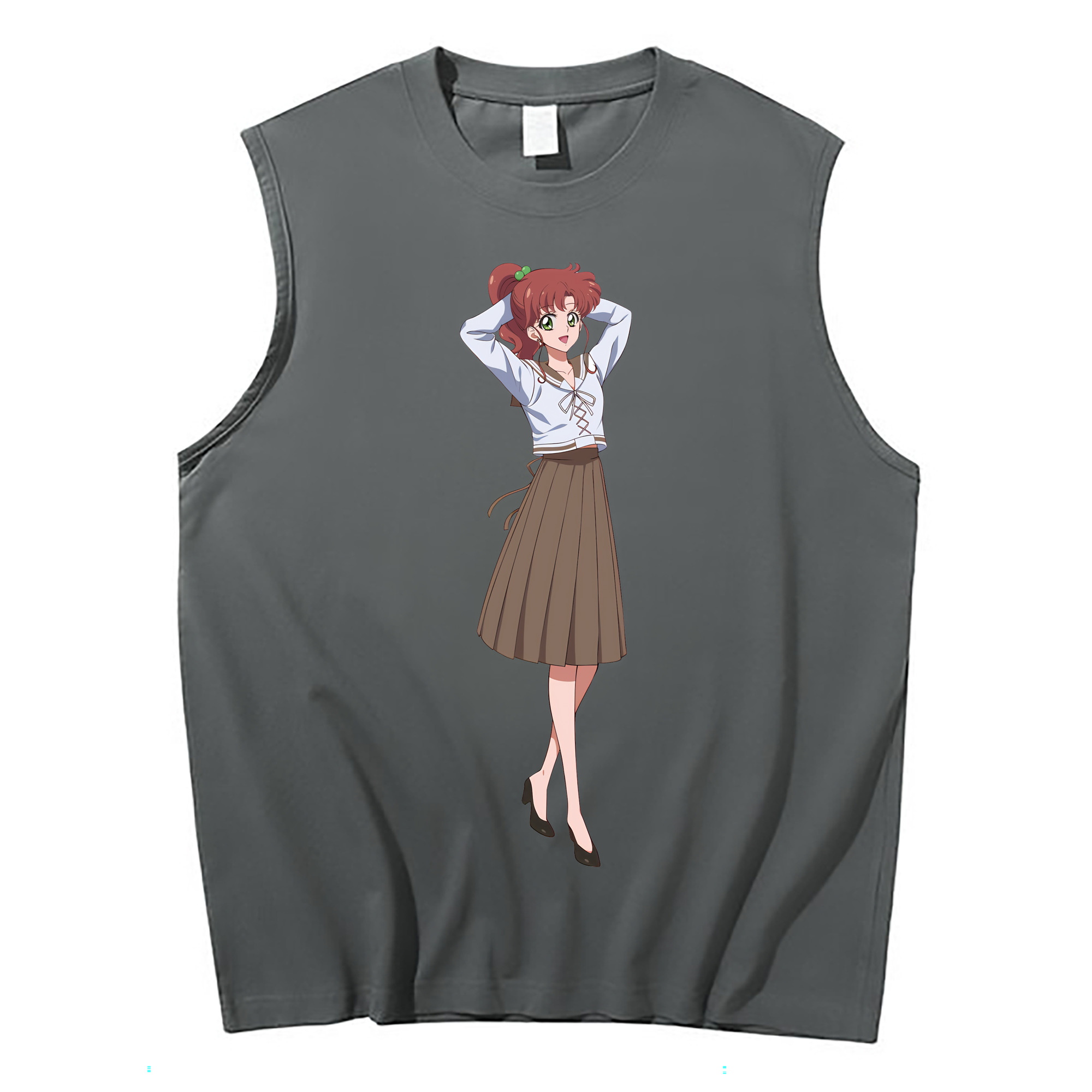 （画像用） 美少女戦士セーラームーン 木野 まこと きの まこと Sailor Moon Kino Makoto （セーラージュピター；Sailor Jupiter） コットン100％タンクトップ（フロントプリント）